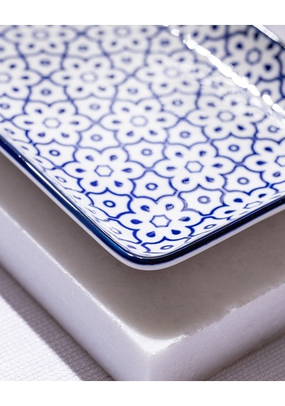 Madame Coco Reve Bleu Lucida Dikdörtgen Tabak - 22 Cm - Mavi/beyaz 8684427225707 Çok Renkli