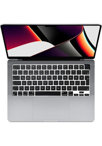 Arabulalaca Apple Uyumlu MacBook Pro 16.2 A2780 Türkçe Q Silikon Klavye Siyah