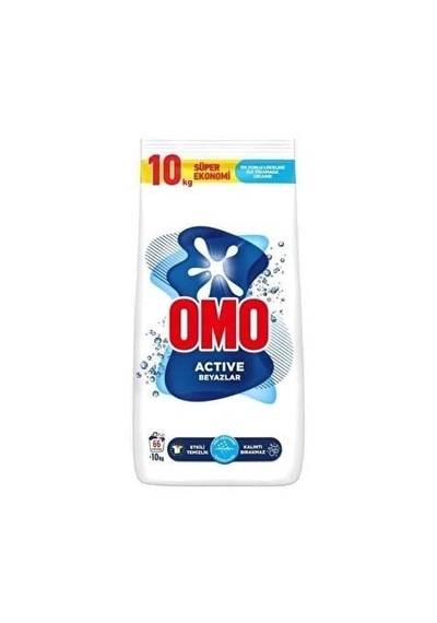 Omo Actıve Beyazlar İçin Toz Çamaşır Deterjanı 66 Yıkama 10 KG