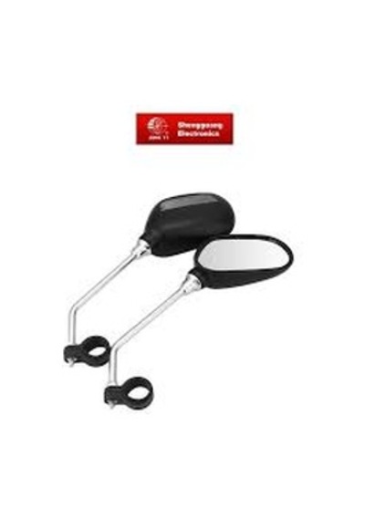 Benotto Jy-102 Plastik Reflektörlü Kentsel Oval Bisiklet Aynası Siyah