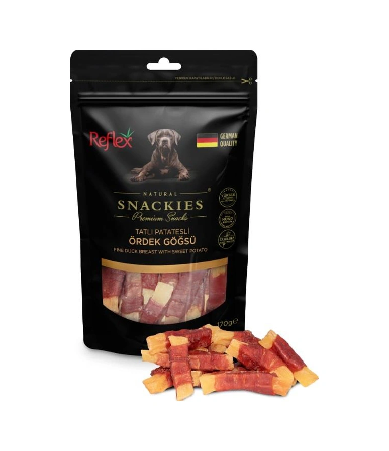 Reflex Snackies Tatlı Patatesli Ördek Göğsü Köpek Ödülü 170 Gr