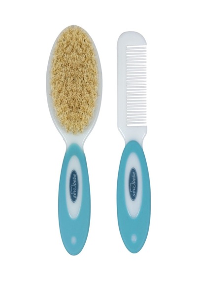Sevi Bebe Naturel Fırça Tarak Seti Mavi