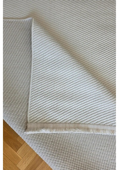 Leiva Home Lara 02 Krem Sisal İskandinav Modern Kaymaz Taban Yumuşak Özel Ölçü Salon Koridor Halısı 0140-krem/gri/bej