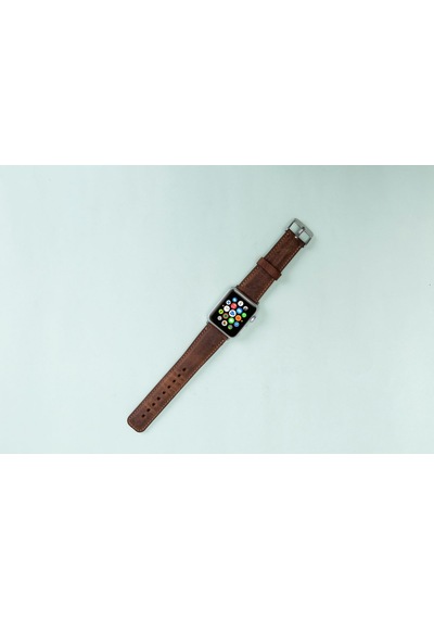 Bouletta Apple Uyumlu  Watch Deri Kordon 38-40-41 MM Antik Kahve