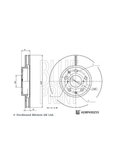 Blue Print Adbp430255 Fren Diski Byd Seal By 13582759