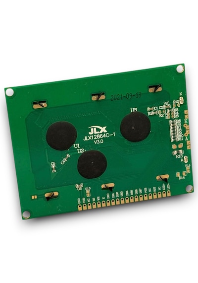 128x64 Lcd Modül Mavi Beyaz - Jlx12864c-1-cob - St7920 - 1 Adet