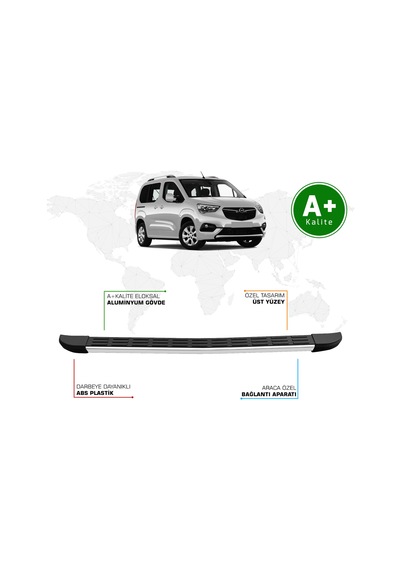Opel Combo Arka Basamak Kısa Şasi 2019 Model Ve Sonrası S-line