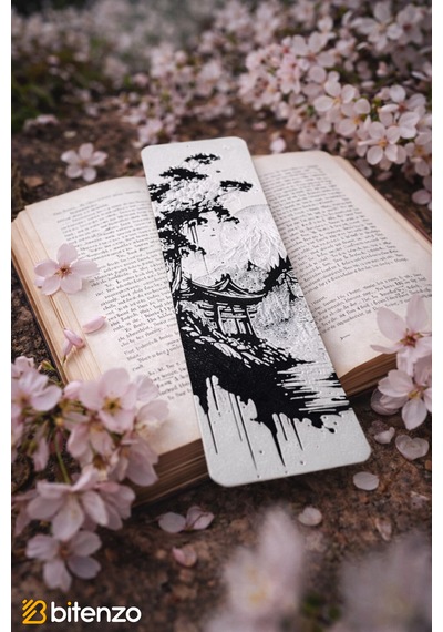 Japon Bahçesi Temalı Kitap Ayracı