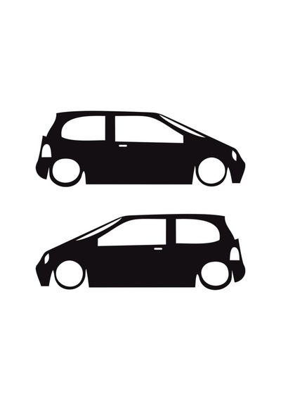 Oto Twingo Basık Araç Sticker