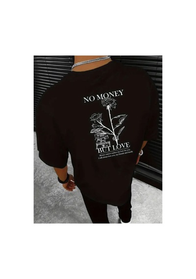 Medinenur Baskılı Basic T-shirt Siyah