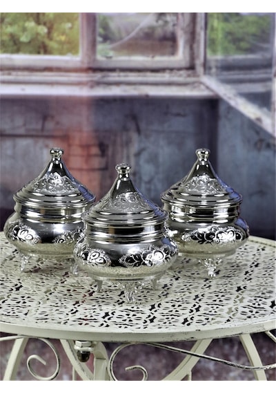 3 Lü Sivri Bakır Baharatlık Bakır