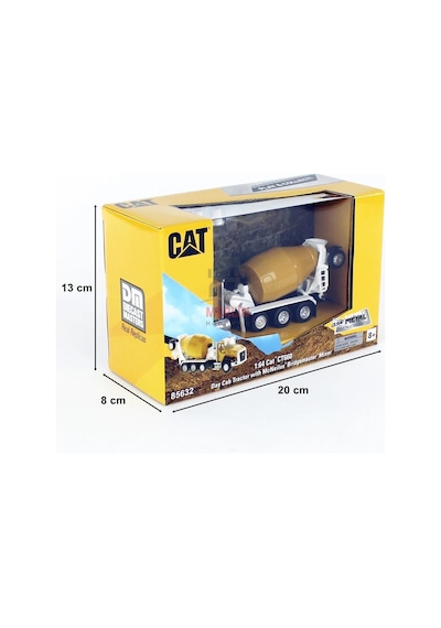 1/64 Ölçek, Cat Ct660 Çimento Mikseri, Sergilemeye Hazır Metal İş Makinası Modeli