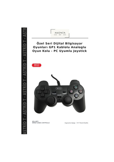 Özel Seri Dijital Bilgisayar Oyunları Gp1 Kablolu Analoglu Oyun Kolu - Pc Uyumlu Joystick