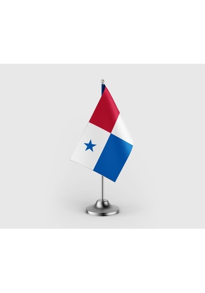 Panama Devleti Tekli Saten Masa Bayrağı Seti Diğer
