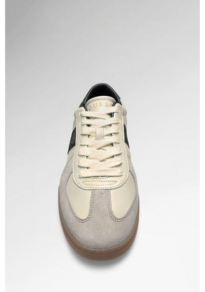 Guess Dravos Deri Karışımlı Erkek Sneaker Ayakkabı Fmfdraell12 Bej