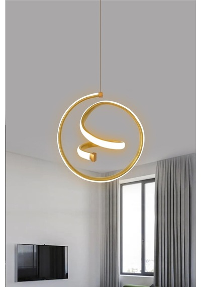 Modern Tekli Sarkıt Led Avize Antre , Oda Helezon Gün Işığı Ledli Renkli