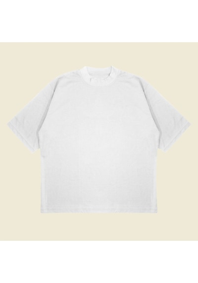 Tarzsokak Urban Baskılı Oversize Unisex Pamuklu Nefes Alan Kalın Kumaşlı Beyaz