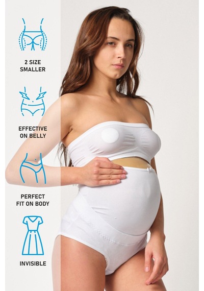 Emay Mı 2825 Cotton Hamile Karın Slip Korse Beyaz