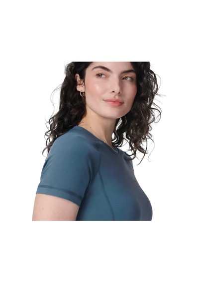 Sweaty Betty Sweaty Betty All Day Cropped Kadın Mavi Tişört 5133 Mavi