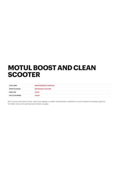 Motul Scooter Octane Boost And Clean 100 Ml