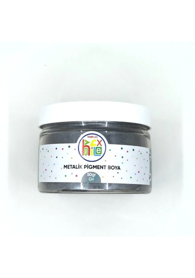 Epoksi Reçine Metalik Sedefli Pigment Toz Boya Gri Renk 50 Gr
