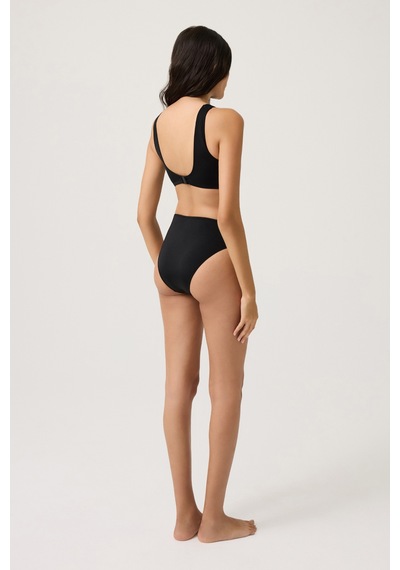 Los Ojos Siyah Yüksek Bel Bikini Altı Sporty Bottom Siyah