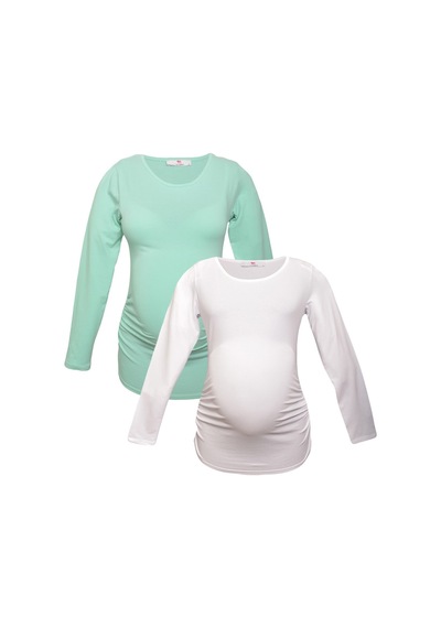 Luvmabelly Myra2306 2308 Hamile Tshirt Seti-mint