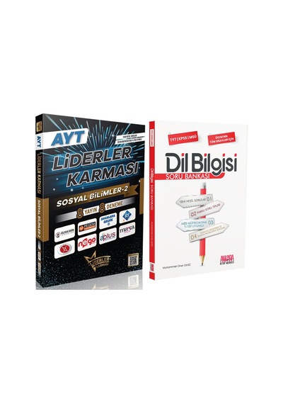 Liderler Karması Ayt Sosyal Bilimler 2 Branş Denemeleri Ve Akm Dil Bilgisi Soru Bankası Seti 2 Kitap