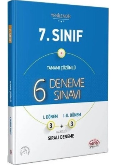 Editör Yayınları 7.sınıf 6 Deneme Sınavı