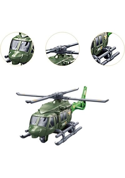 Ht-706-64 Sürtmeli Büyük Askeri Helikopter Yeşil