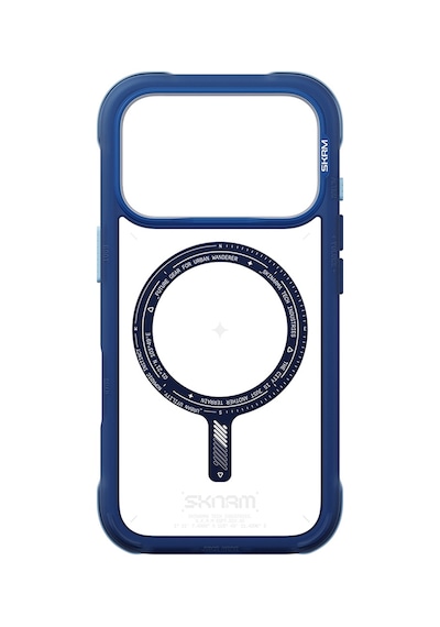 İphone 18 Pro Max Uyumlu Kılıf M-safe Şarj Özellikli Airbagli Skinarma Avion Kapak Mavi