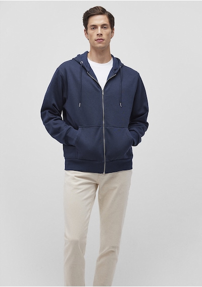 Mavi - Kapüşonlu Fermuarlı Lacivert Basic Sweatshirt 0s10277-70490 Lacivert