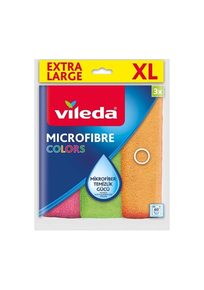 2 Adet Vileda Mikrofiber Temizlik Bezi 3'lü Style Çok Renkli