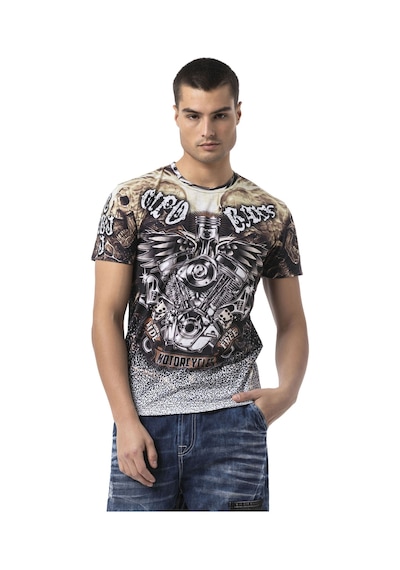 Ct820 Urban Pulse Pattern Men T-shirt L