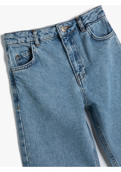 Koton Crop Kot Pantolon Dikiş Detaylı Cepli Pamuklu Lıght Indıgo 4skg40029ad 4SKG40029ADLIN Açık Mavi Koton Crop Kot Pantolon Dikiş Detaylı Cepli Pamuklu Lıght Indıgo 4skg40029ad 4SKG40029ADLIN Açık Mavi