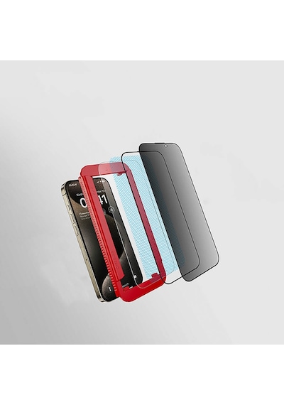 Apple iPhone 15 Pro Uyumlu Casebang Privacy Hayalet Ekran Koruyucu Ve Kolay Uygulama Aparatı