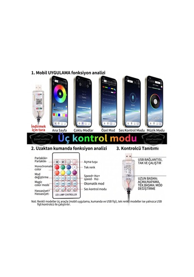 Universal Araç İçi App Ve Kumanda Kontrollü Ön Cam Fitil Ambiyans Rgb Atmosfer Cam Önü Ambiyans Led Neon Lamba Ses Yalıtım Fitili Usb Girişli Montajsız