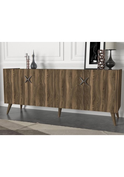 Dekorister Exclusive Wood Konsol Ceviz-Antrasit