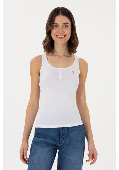 U.S. Polo Assn. Us. Polo Assn. Kadın Tişört 50300895-vr013 Beyaz