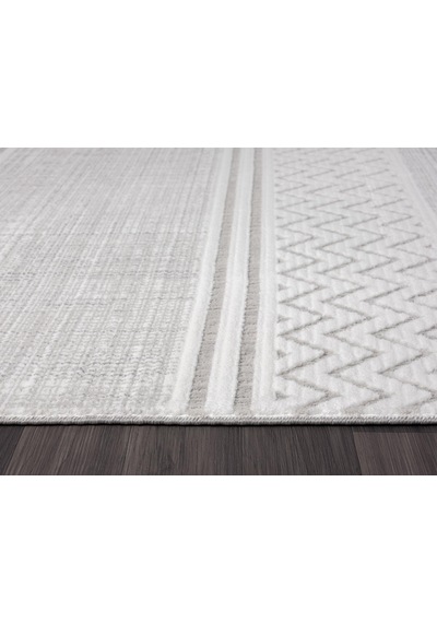 Sümer Sm009a Gri Beyaz Detaylı Halı Iskandinav Desen Dekoratif Modern Tozuyok Antialerjik-303 Gri