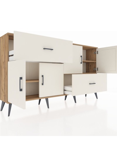 Arges Konsol 3 Raflı 2 Çekmeceli 4 Kapaklı 176x30x99 Çam-aytaşı Çam-aytaşı Arges Konsol 3 Raflı 2 Çekmeceli 4 Kapaklı 176x30x99 Çam-aytaşı Çam-aytaşı