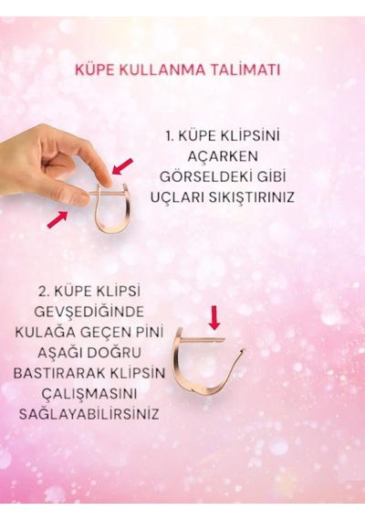 Roza Silver 925 Ayar Yeşil Kaplangözü Taşlı Gold Yonca Gümüş Küpe Re10198