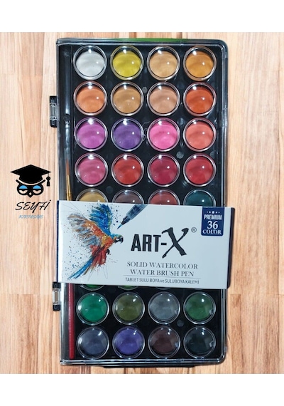 Art-x Sulu Boya Canlı Renkler Profesyonel Pigment 12-24-36-48 Renk Seçenekleriyle 36 Renk