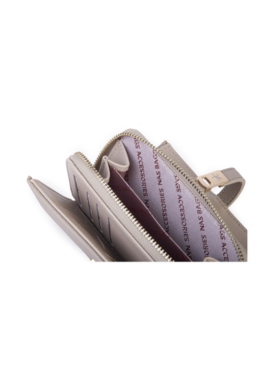 Nas Bag Kadın Orta Boy Kartlık Kağıt Para Ve Bozuk Para Tasarımına Sahip Kum Victoria 16x9 Cm Kum Rengi