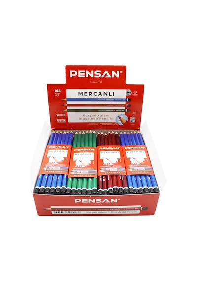 Pensan Mercanlı Kurşun Kalem Çok Renkli