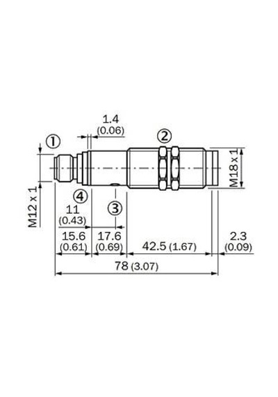 Sıck 6013263 Vte18-4p4240 M18 Cisimden Yansımalı Fotosel Sensör