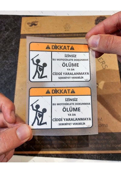 Bay Etiket Wrn2 Motoruma Dokunma Sticker
