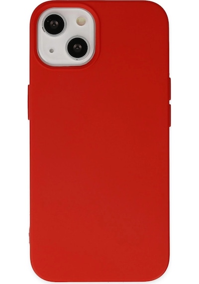 Apple  Uyumlu  iPhone 15 Pro Kılıf Nano İçi Kadife Silikon Kırmızı