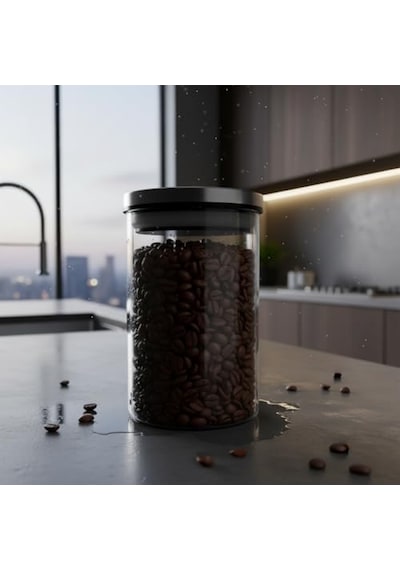 Deconox 450ml Vakumlu Metal Kapaklı Borosilikat Cam Kavanoz 8.5cm 12cm 1 Adet 2.8 L