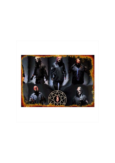 Bedeko Slipknot Tasarım Ahşap Tablo 25 Cm X 35 Cm
